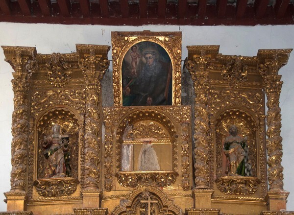 San Felipe, capilla abierta San Francisco retablo, upper tier - Ixtacuixtla, Tlaxcala