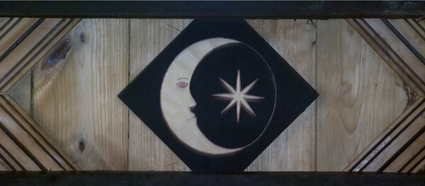 La Asunción de María, nave alfarje ceiling closeup - Acaxochitlán, Hidalgo