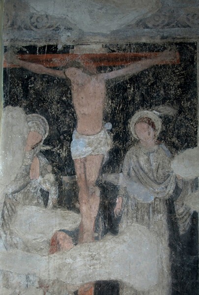 Baptistry mural, Crucifixion - San Miguel Arcángel