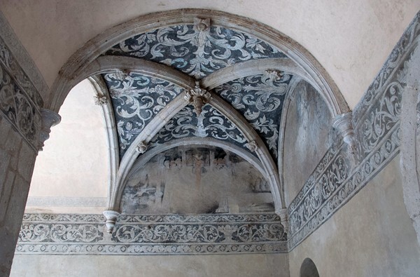 Lower cloister walk, tester groin vault - Santa María Magdalena, cloister & convento