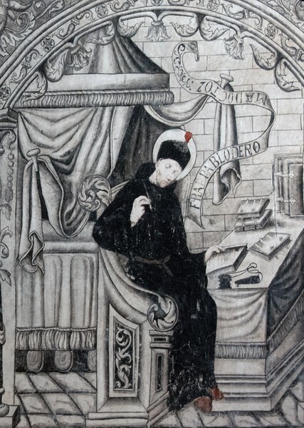 Upper tier, left mural - North wall murals