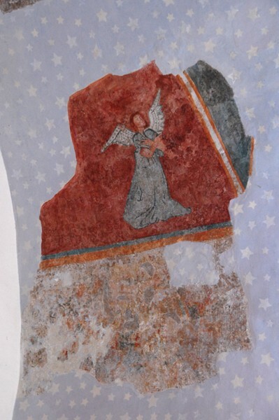 Sanctuary mural, angel - Cholul, Yucatán