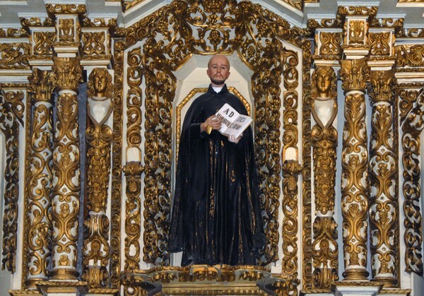 San Ignacio, high altar, second tier middle sculpture, St. Ignatius - Parras de La Fuente, Coahuila