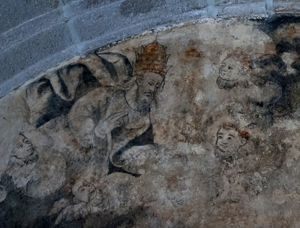 El Divino Señor, upper cloister walk lunette mural detail - El Divino Señor, upper cloister ambulatory & stairwell murals