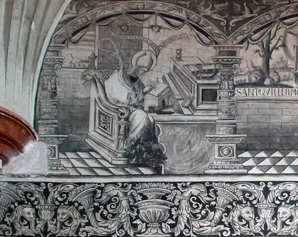 Cloister stairwell mural - San Nicolás de Tolentino, cloister & stairwell murals