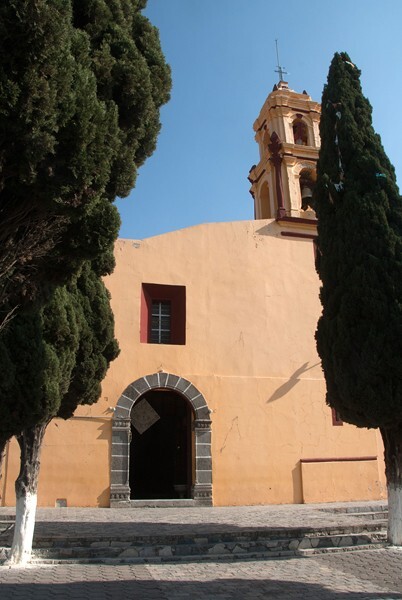 Santiago, façade & bell-tower - Acatlán, Puebla