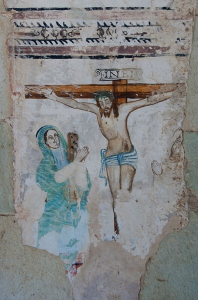 Santiago Matamoros, capilla abierta, nave mural, Crucifixion - Santiago Matamoros, capilla abierta (basílica)
