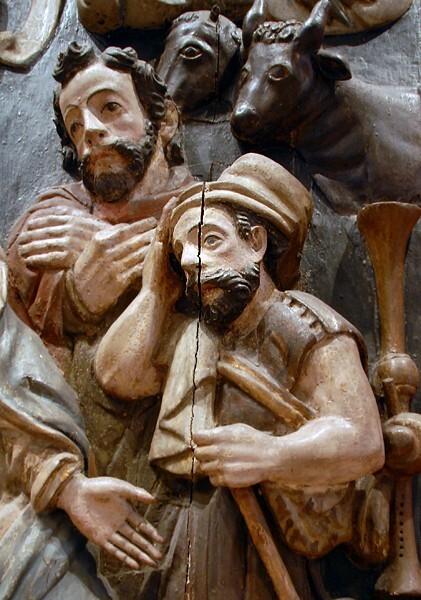 Nativity, detail of Shepherds - Museo Regional de Yucatán