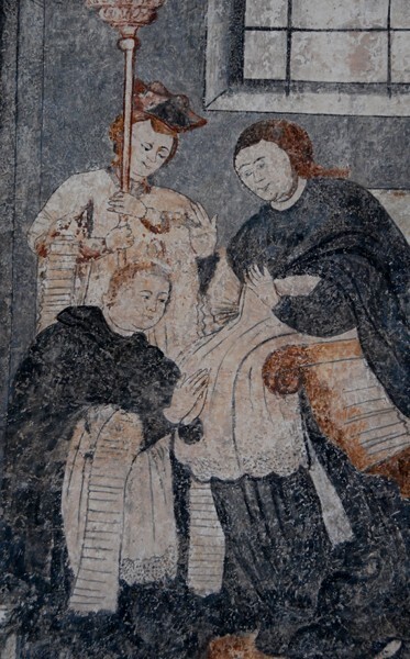 A Franciscan vocation saved by St. Anthony, detail - Upper cloister walk murals