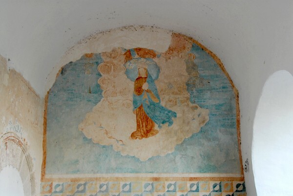 Santa Clara de Asís, portería mural, Virgin Immaculate - Dzidzantún, Yucatán