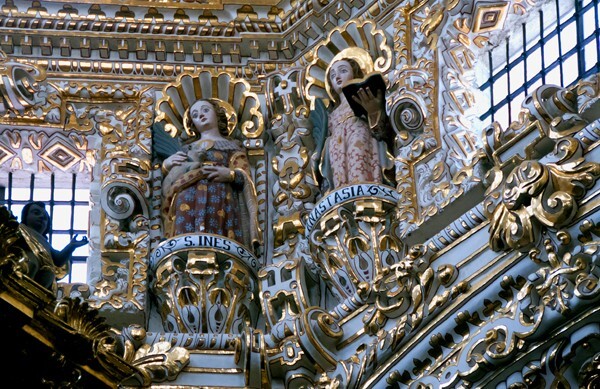 Cupola drum, SS Agnes & Anastasia - Capilla del Rosario