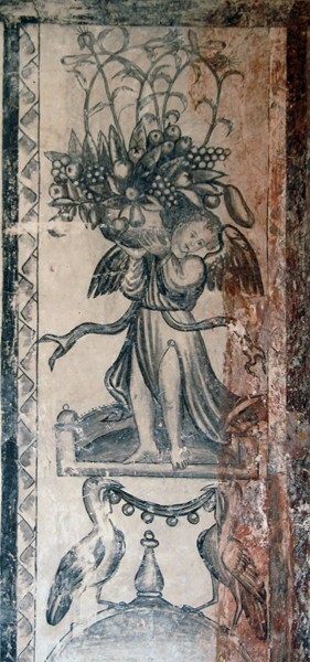 Upper cloister walk mural - San Martín