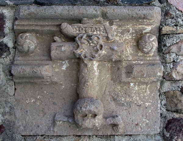 Portería, Calvary cross - San Andrés, façade, capilla abierta, portería, posas, atrial cross & nave
