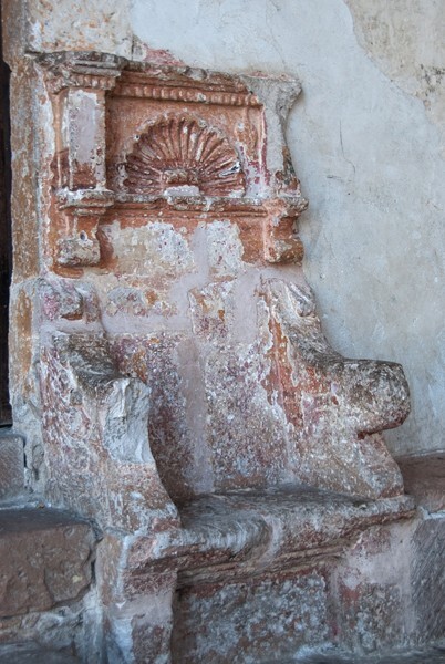 Portería, stone confessional - San Miguel Arcángel, façade & portería