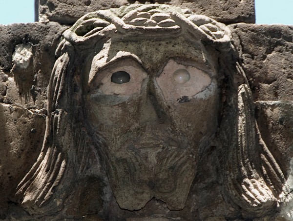 Nuestra Señora de Loreto, atrial cross, front crossing, face of Christ - Zumpango, México