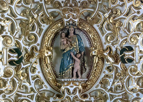 Nave vault, Hope (closeupl) - Capilla del Rosario