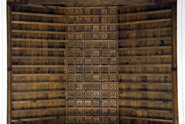 Chiapa de Corzo, Chiapas, Santo Domingo, artesonado nave ceiling - Chiapas