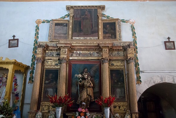 San Juan Bautista, nave San José retablo - San Juan Teitipac, Oaxaca