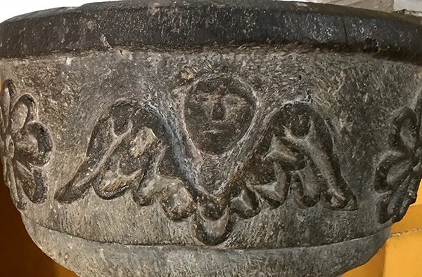 San Mateo, baptismal font - Chignautla, Puebla