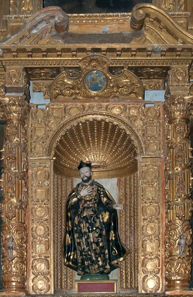 Santa Bárbara, nave San Juan Nepomuceno altar, St. John Nepomucene - Santa Bárbara Tlacatecpan, México