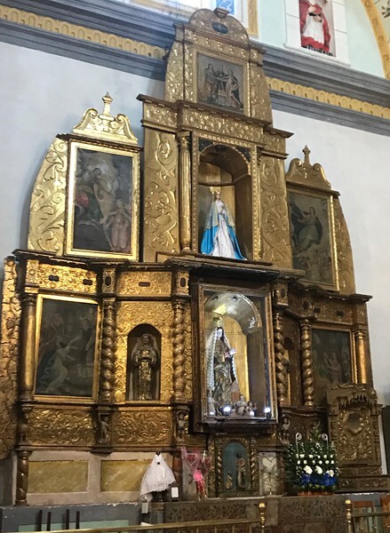 Santa María, nave retablo - Santa María Atlihuetzía, Tlaxcala