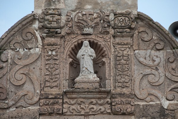 Hospital chapel, La Concepción, façade gable - San Sebastianito, Jalisco