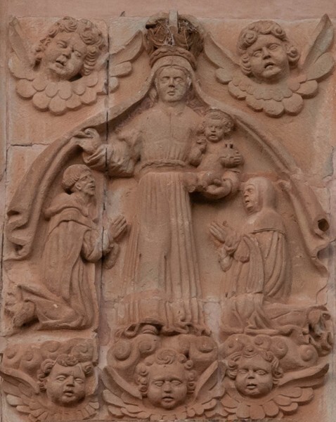 Façade, second tier, central relief - Façade & Capilla Abierta