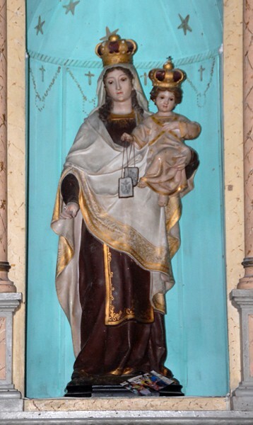 San José, nave Nuestra Señora del Carmen retablo - Espita, Yucatán