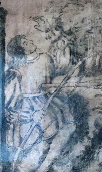 Mural, SS Eustache & Hubert (detail left) - Capilla de Oración Betanzos