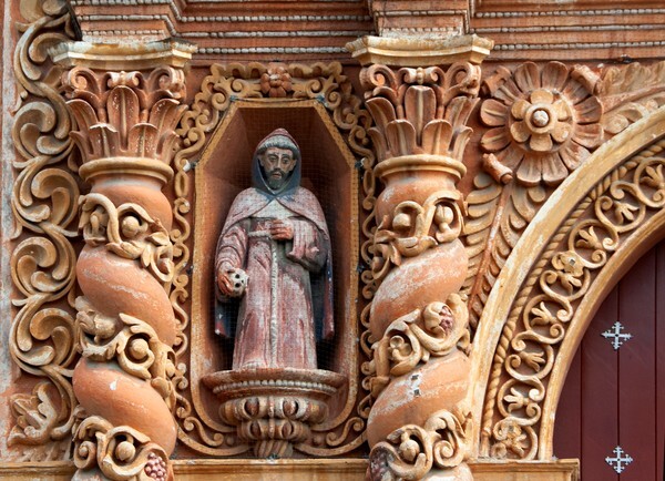 Second story (left), St. Francis of Assisi - Façade, lateral portal & sacristy door