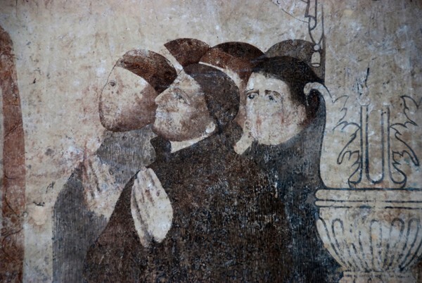 Anteportería mural, detail (right) - San Juan Evangelista, convento