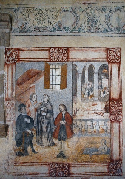 Ezzelino da Romano miracle - Upper cloister walk murals