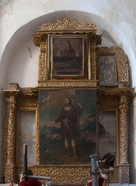 Santiago Apóstol, nave San Isidro Labrador altar - Teotongo, Oaxaca