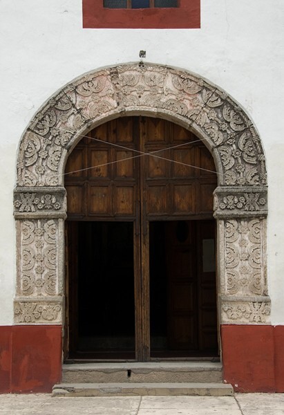 San Pedro Apóstol, façade, main portal - San Pedro Jácuaro, Michoacán