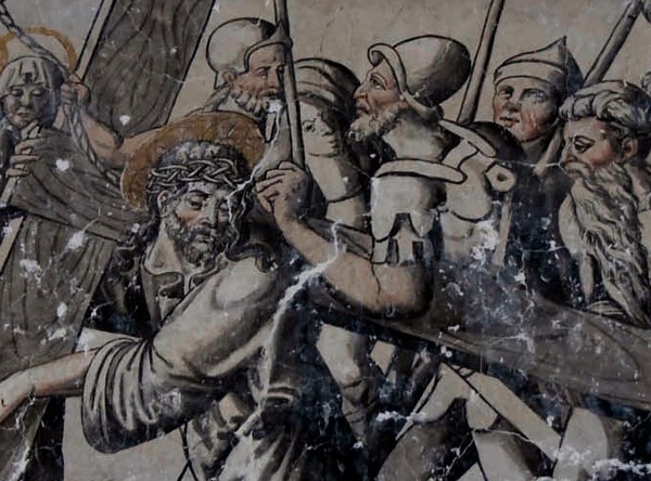 Testera lunette, mural detail - Upper cloister walk