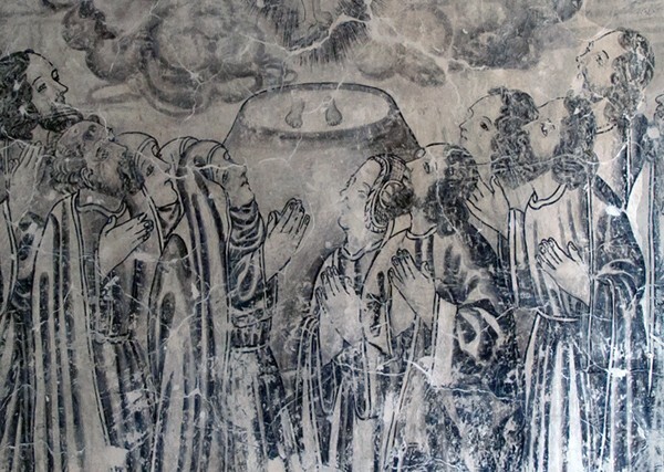 Ascension of Christ - Cloister grisaille murals