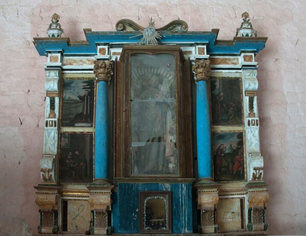 San Juan Bautista, nave San Antonio retablo - Coixtlahuaca, Oaxaca