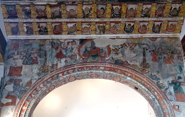 Capilla abierta, chancel arch & artesonado ceiling - San Esteban, capilla abierta