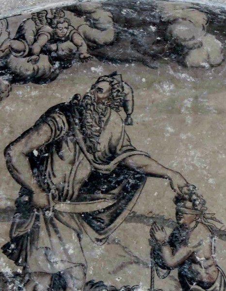 Testera lunette, mural detail - Upper cloister walk