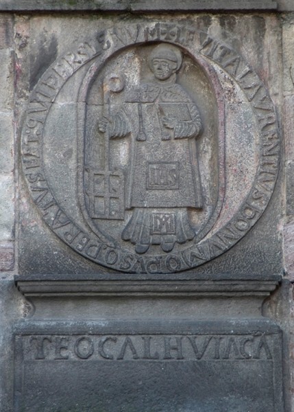 Porciúncula portal, right relief, St. Lawrence - Corpus Cristi