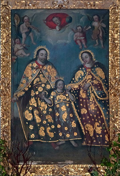 Nave painting, SSS Joachim, Anne & Mary - High Altar