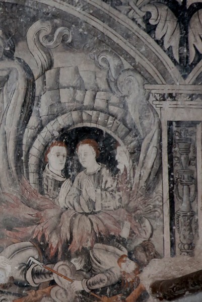 Sanctuary, N wall mural - Nave, sanctuary murals & cloister