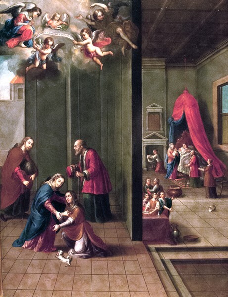 The Visitation & Birth of St John the Baptist - 18th Century Colonial Artefacts Outside of Mexico