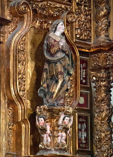 Capilla Sagrario, altar, St. Anne (left) - Nuestra Señora de Guadalupe