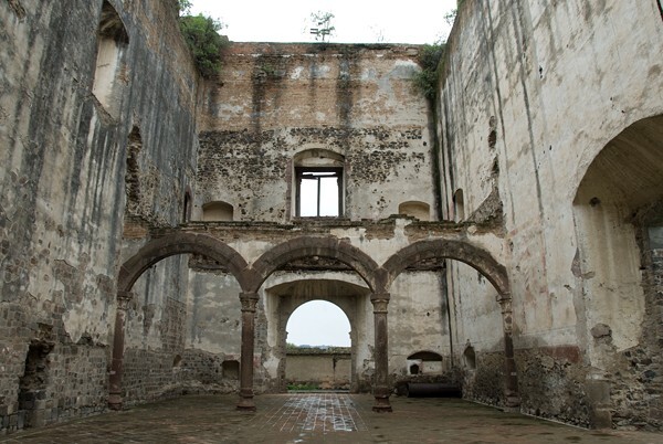 La Concepción Purísima, nave & sotocoro arches - Santa María Atlihuetzía (ruins), Tlaxcala