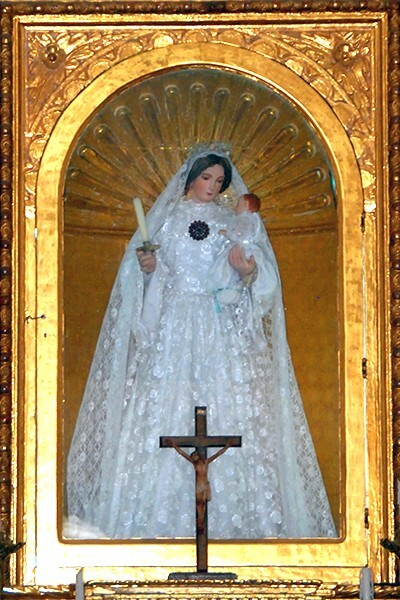 High altar, lower tier, central figure, Virgin of the Candelaria - La Candelaria