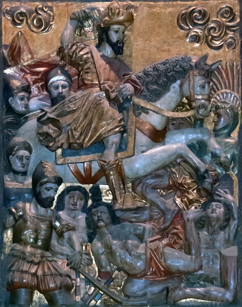 High altar central fragment, St. James the Moor Slayer - Santiago