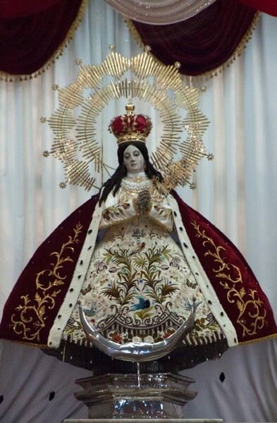 Nuestra Señora de la Salud, high altar, Virgin Immaculate - Pátzcuaro, Michoacán