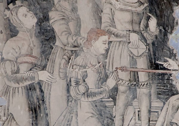 Sanctuary, N wall mural - Nave, sanctuary murals & cloister