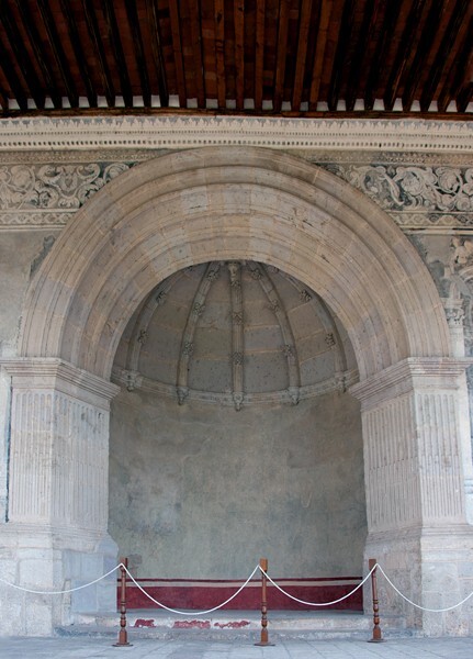 Portería, capilla abierta - Santa María Magdalena, church & portería